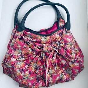 Candie's Multicolor Patterned Shoulder Bag with Grey Handles